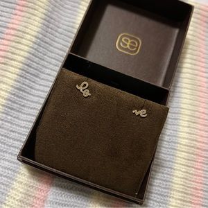 Sydney evan Love 14-karat gold diamond earrings